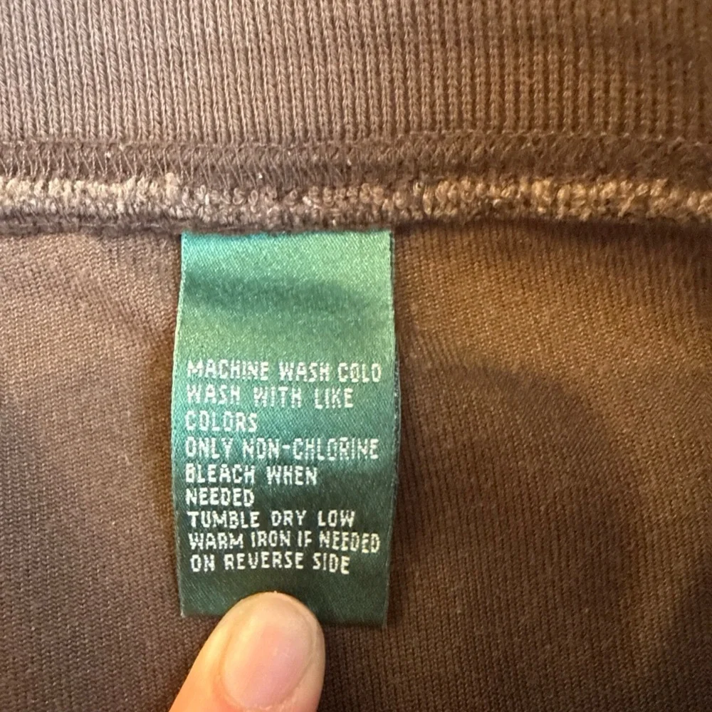 Lauren Ralph Lauren Pants Womens Large Brown Velour Lounge Pull On Straight Leg